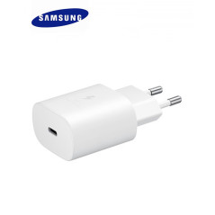 Kit Chargeur Type-C / Type-C Samsung 25W Blan | Smarty Paris